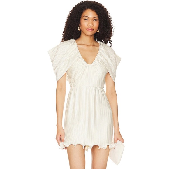 LOVERS + FRIENDS Ella Mini Dress in Ivory - Picture 1 of 10
